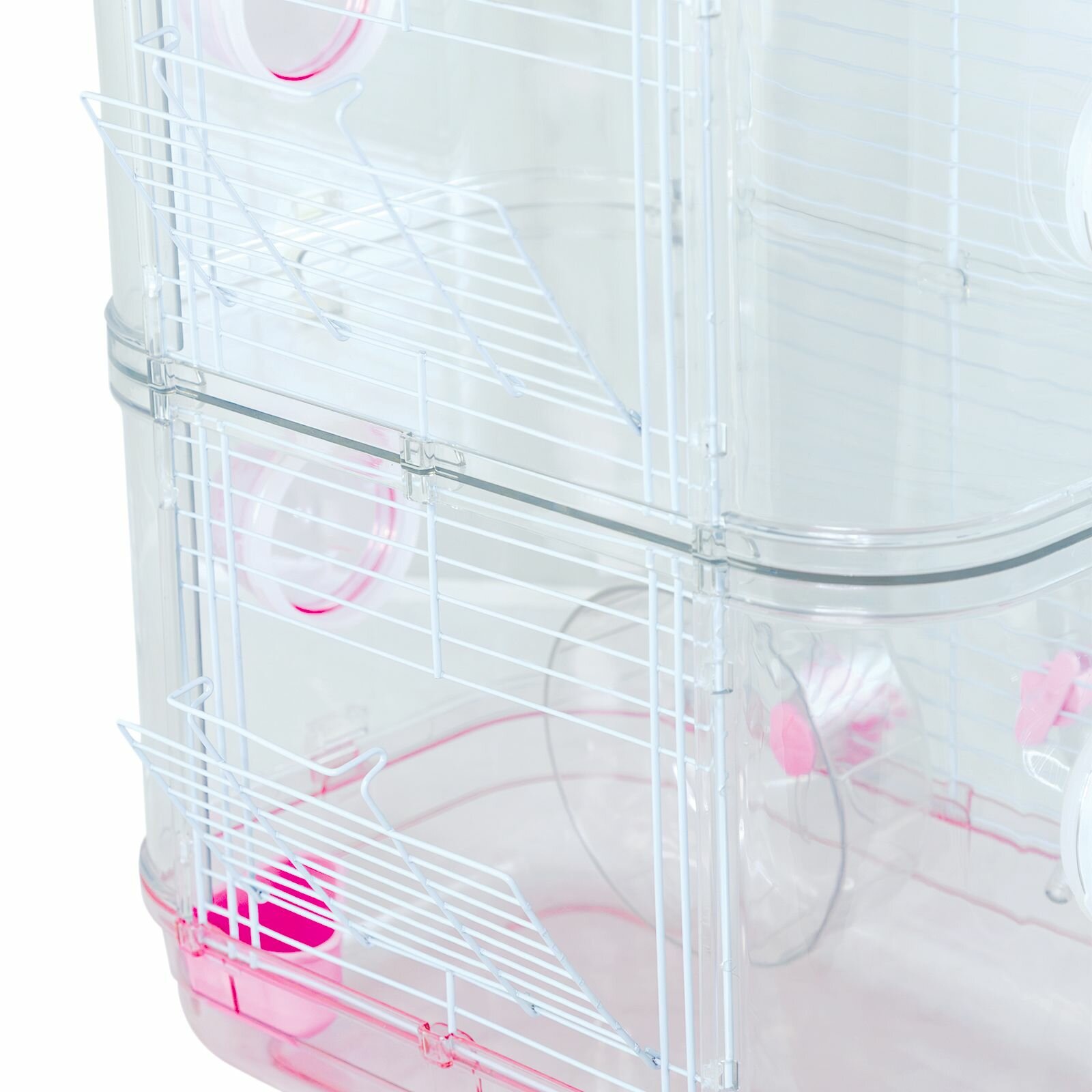 Клетка для грызунов, "Не Один Дома" Hamster, розовый, 32х21х41 см - фотография № 6