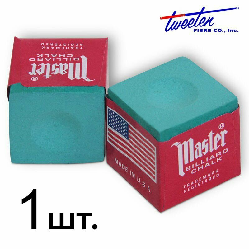 фото Мел для бильярда Master Tweeten Spruce, темно-зеленый, 1 шт.