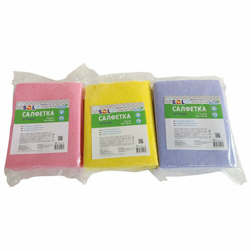 Салфетки sol 30х38см 20шт вискоза 733₽