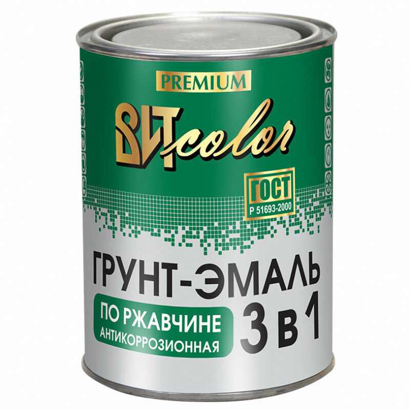фото Грунт-эмаль по ржавчине 4в1 быстросох. (5 часов) синий 0,8кг "Вит Color"
