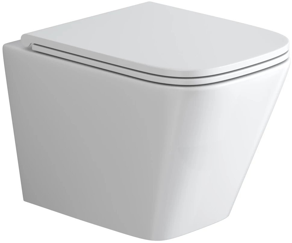 Унитаз подвесной Grossman GR 4479SQ безободковый  торнадо  с сиденьем микролифт  белый