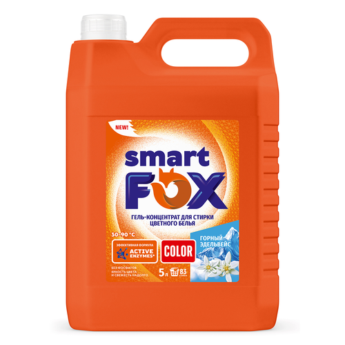 Гель для стирки Smart Fox Горный Эдельвейс, 5л