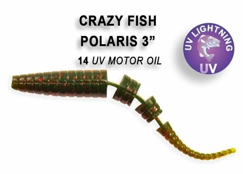 Силиконовые приманки Crazy Fish Polaris 3" 24-68-14-6 Кальмар 8 шт
