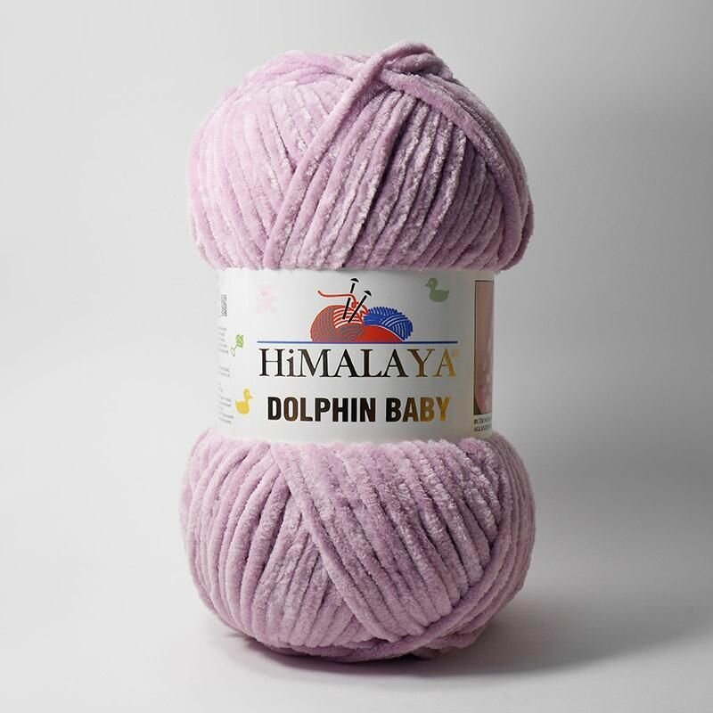 Пряжа HIMALAYA DOLPHIN BABY-1 моток, цв. Пыльная роза (80334), 120м/100г, 100% полиэстер /Гималая Долфин Беби/