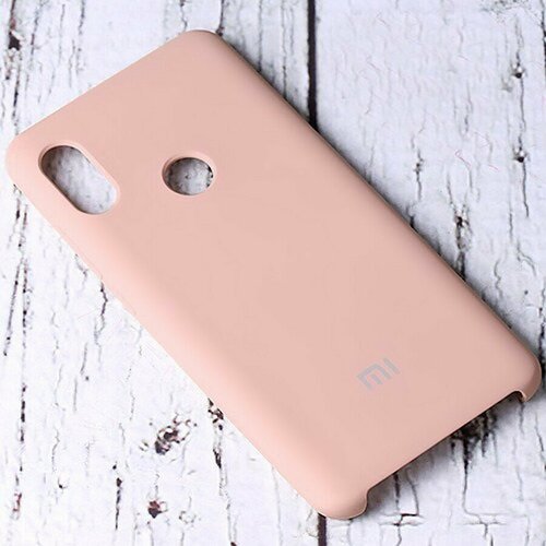 Силиконовая накладка Silky soft-touch для Xiaomi Redmi Note 7 розовый