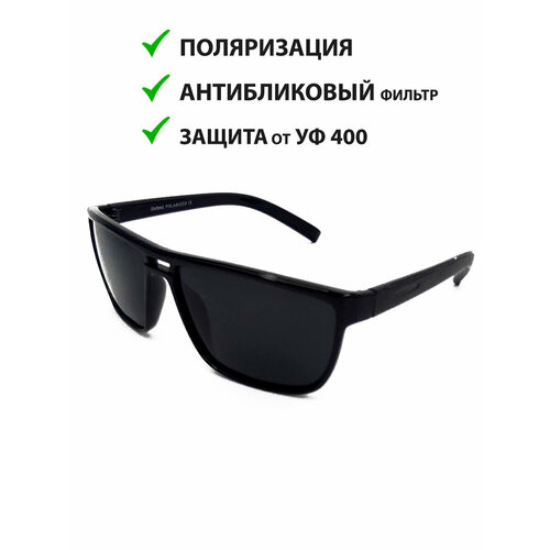 Солнцезащитные очки , черный солнцезащитные очки монолинза оправа пластик спортивные с защитой от уф черный