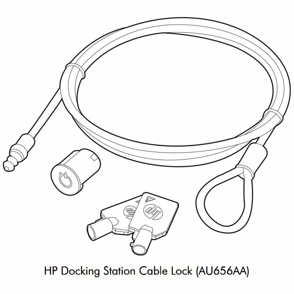 Замок HP AU656AA Docking Station 2010 Cable Lock - фото №5