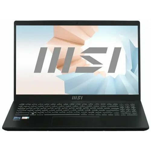 15.6 Ноутбук MSI Modern 15 B12M-210RU черный 15 6 ноутбук acer a515 5652nx 1920x1080 intel core i5 1135g7 2 4 ггц ram 8 гб ddr4 ssd 256 гб intel iris xe graphics endless os nx a18er 009 черный