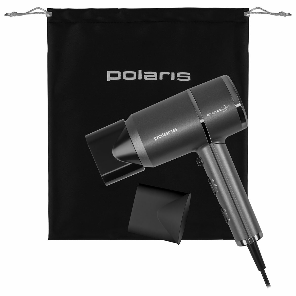 Фен POLARIS PHD 2044Ti Quattro Ionic Графитовый - фотография № 13