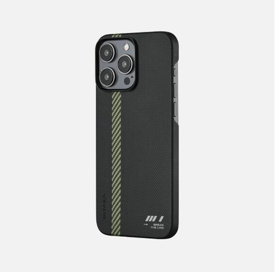 Чехол PITAKA MagEZ Case 5 для iPhone 15 Pro MAX 6.7", принт разрыв линии (Break The Line) — фото 1