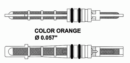 Форсунка клапан кондиц ра расшир Orifice Orange Ford Focus 98 04 Hyundai Accent 00 05