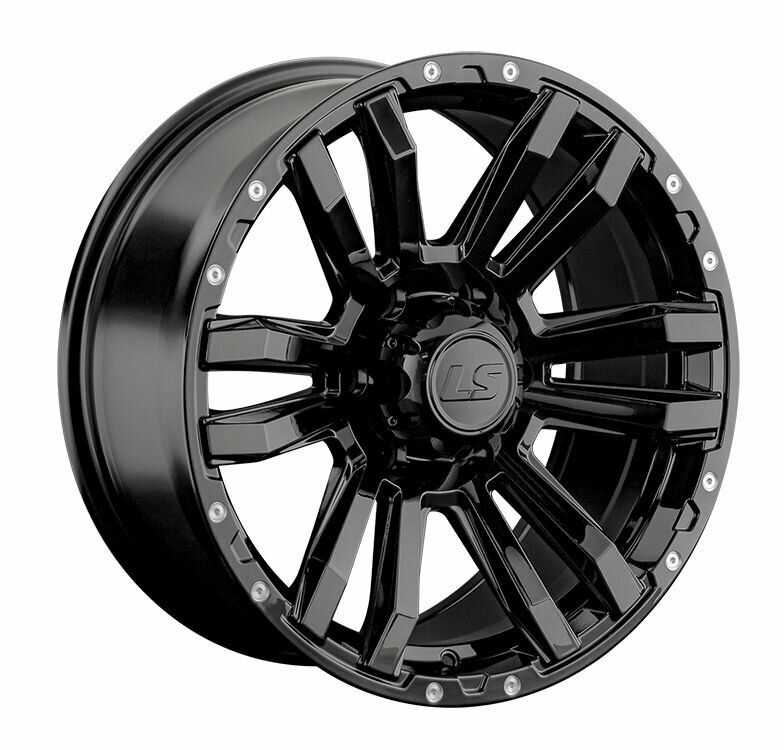 Колесный диск LS LS1339 18x9" PCD6x139,7 ET15 D106,1 черный глянцевый