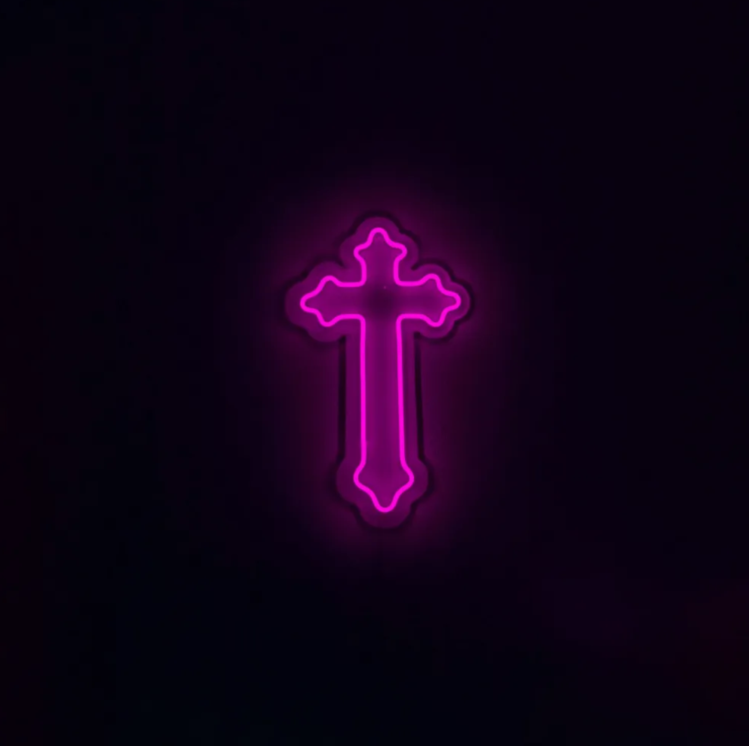 DIODENEON / Неоновый светильник, ночник - Крест 27х43 см.