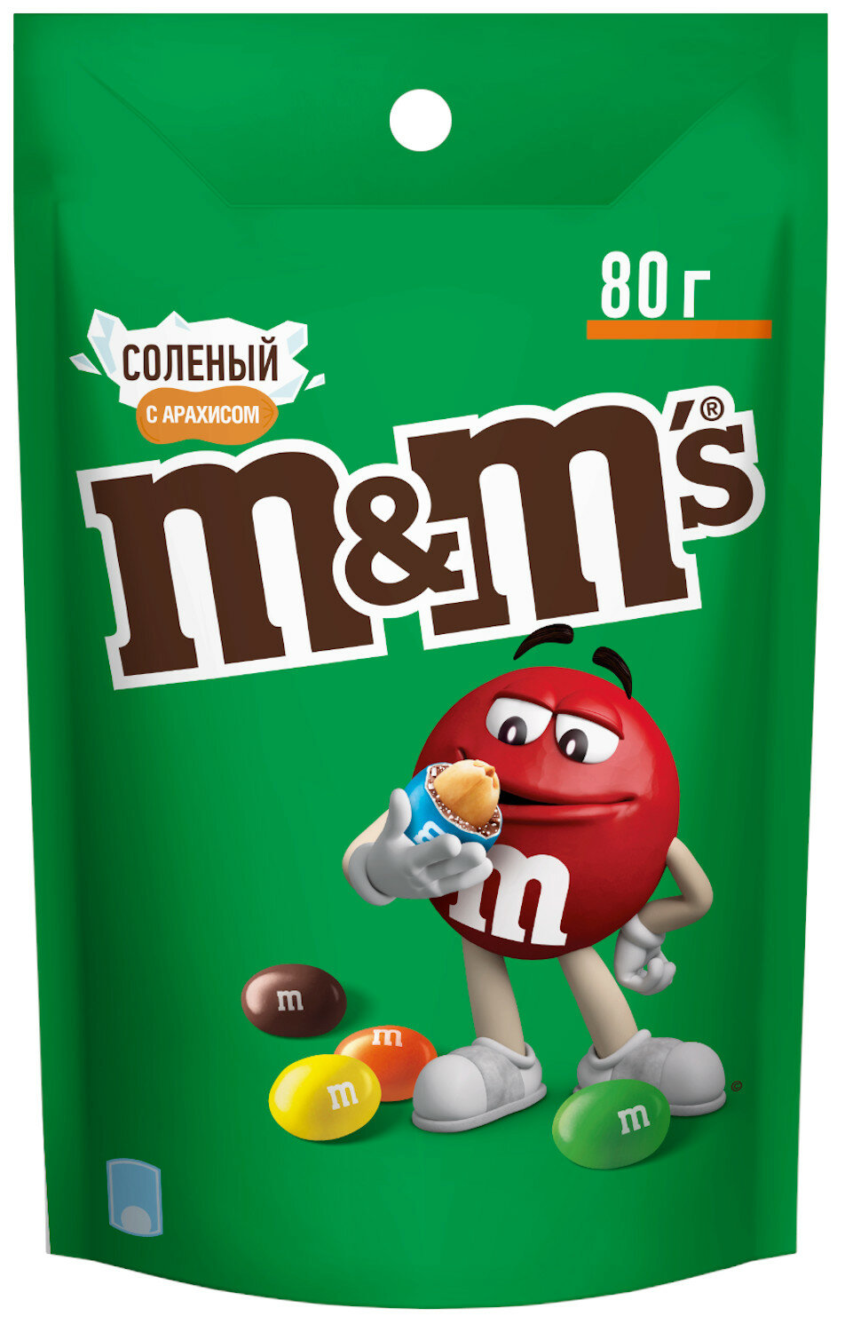 Конфеты M&M's драже с арахисом, солью и молочным шоколадом