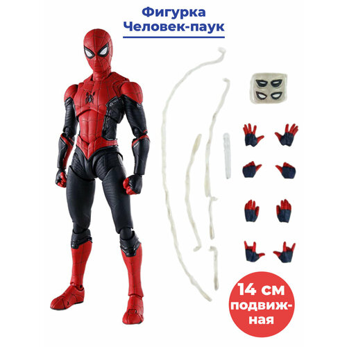 фигурка hot toys spider man no way home spider man Фигурка Человек паук Spider man подвижная паутина сменные глаза 14 см