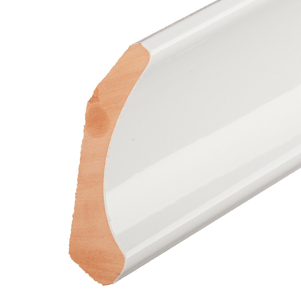 Уголок керамический левый 250х55 мм белый Керами ш30000 — фото 1