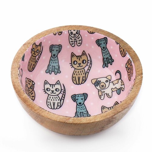 Миска деревянная для кошек и собак