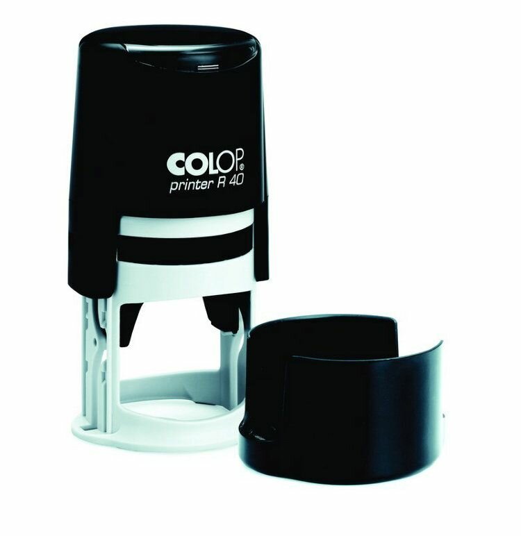 Colop Printer R40 Cover Автоматическая оснастка для печати с защитной крышечкой (диаметр печати 41,5 мм.), Чёрный