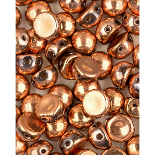 Стеклянные чешские бусины с двумя отверстиями, Cabochon bead, 6 мм, цвет Crystal Capri Gold Full, 50 шт.