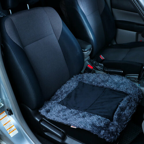 Накидка на сиденье матех ALASKA LINE мех 48 х 52 см черный темно-серый 3945₽