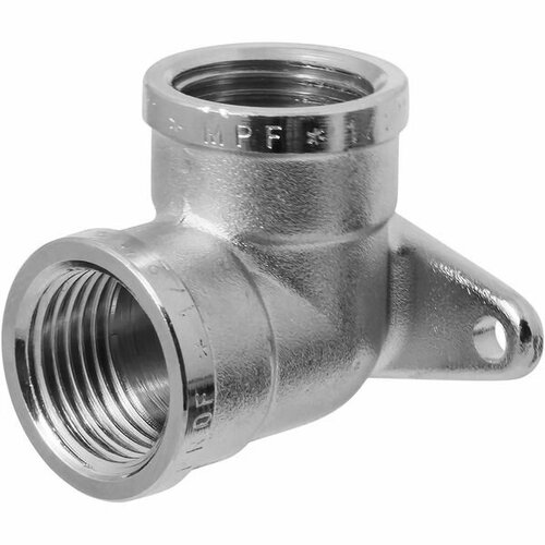 Угольник латунный с креплением 1/2