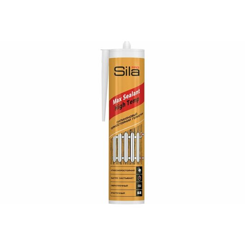 Sila герметик силиконовый термостойкий красный PRO Max Sealant High Temp 280 мл SSHTBL0290