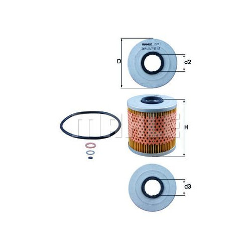 Масляный фильтр, MAHLE / KNECHT OX 91D (1 шт.)