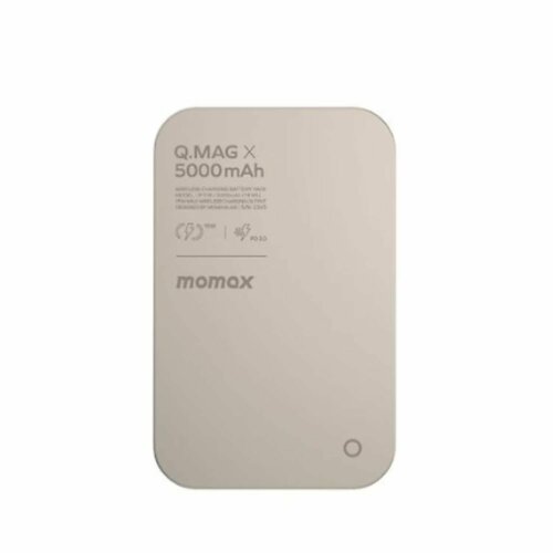 Повербанк Momax QMAG X metal magnetic wireless charging power bank 50000 mAh - Titanium Gold 766000₽