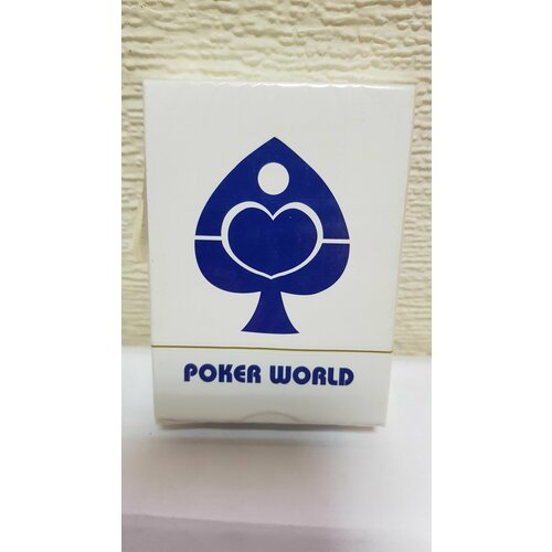 Карты игральные Poker WORLD с пластиковым покрытием, 54шт синие карты игральные poker world с пластиковым покрытием 54шт синие