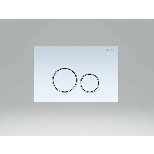 кнопка смыва акватек kdi 0000015 белая Панель смыва Small Белая ободок хром (клавиши круглые) для INS-0000018 с верхней кнопкой смыва TDI-0000001 (007A)