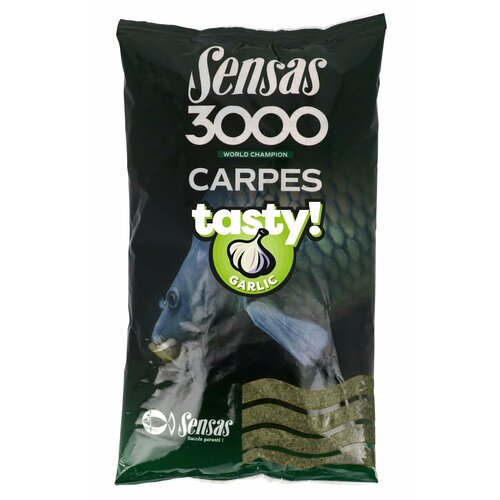 прикормка sensas 3000 carp tasty robin red 1кг Прикормка Sensas 3000 CARP TASTY Garlic 1кг