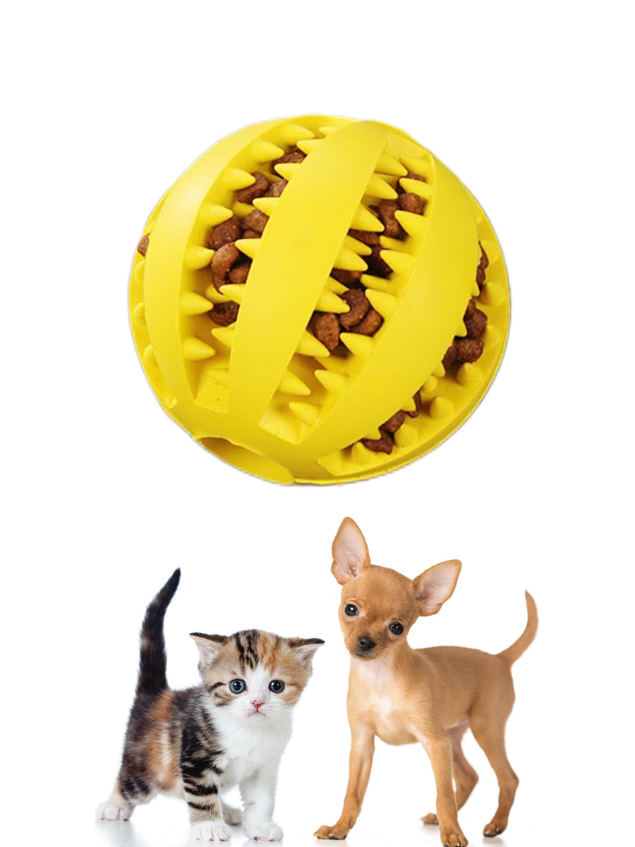 Мяч для собак 5 см желтый