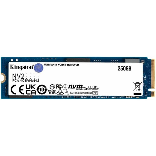 M.2 2280 SSD 250GB Kingston PCI-E 4.0 x4 SNV2S/250G NV2 жесткий диск ssd m 2 250gb kingston snv2s 250g pci e 4 0 x4 r3000 w1300mb s type 2280 80tbw