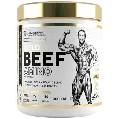 kevin levrone gold glutamine unflavored 300 g Kevin Levrone Gold Beef Amino 300 таб