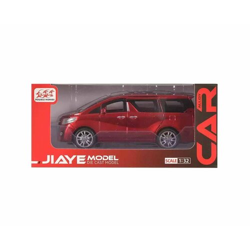 Машинка игрушечная DOUBLE HORSES - VB32483 Toyota Alphard, 1:32 (15.5 см), инерционная, красная, 1шт mpv alloy car 1 24 toyota alphard model diecasts