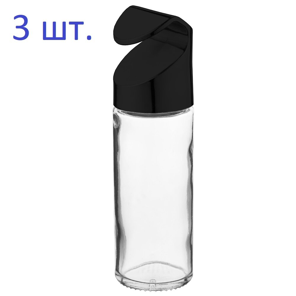 фото Емкость для приправ подвесная, цвет крышки - черный матовый