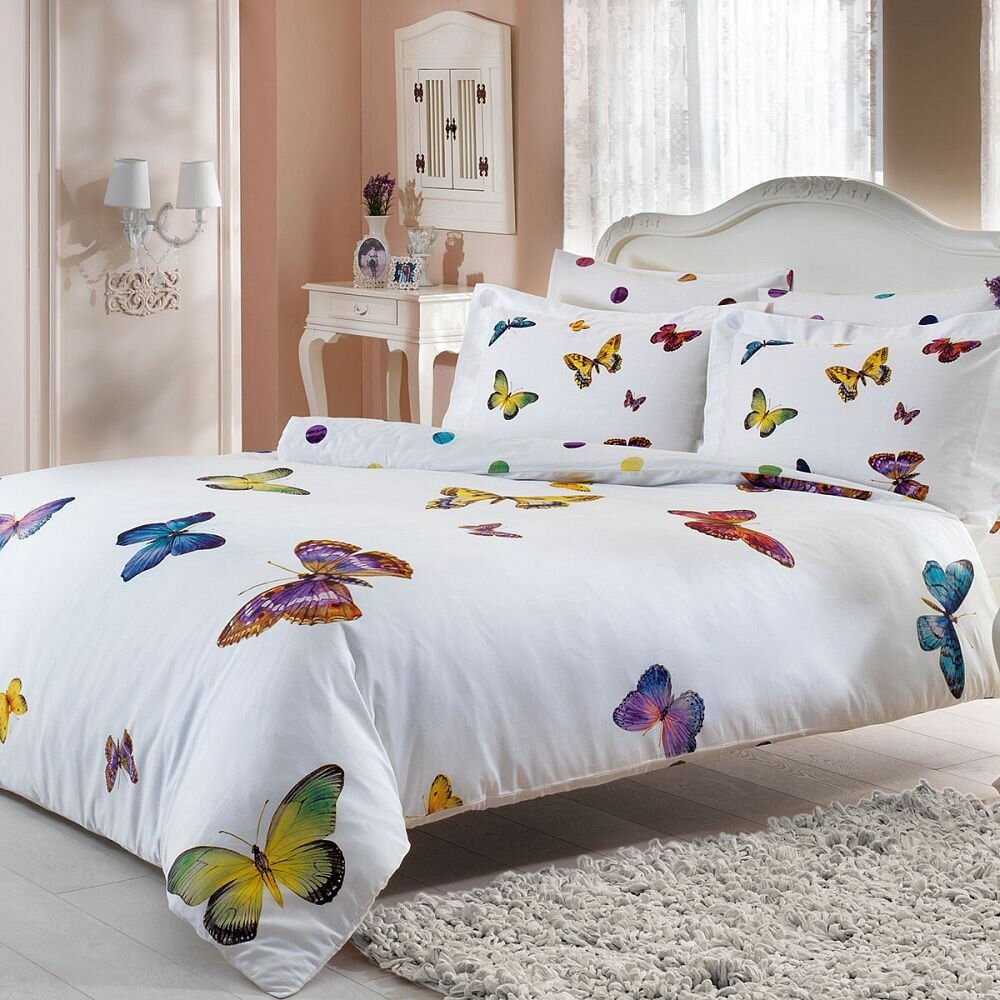 Tivolyo home T1212T10469100 Комплект постельного белья Tivolyo home BUTTERFLY семейный