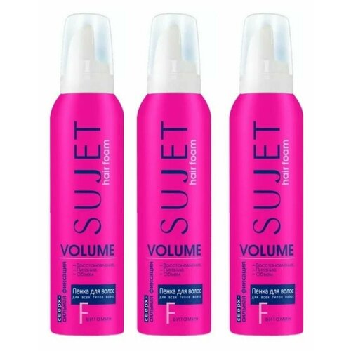 SUJET Пенка для волос Volume сверхсильной фиксации 160 мл 3 штуки 1243₽