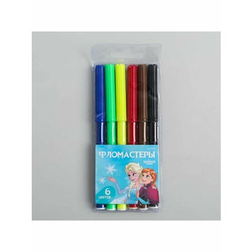 Фломастеры, 6 цветов, Холодное сердце