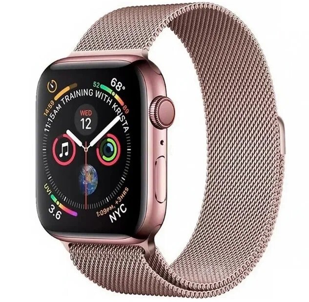 Ремешок для часов Apple Watch Series 1-8 SE 38/40/41 мм Миланская петля розовое золото