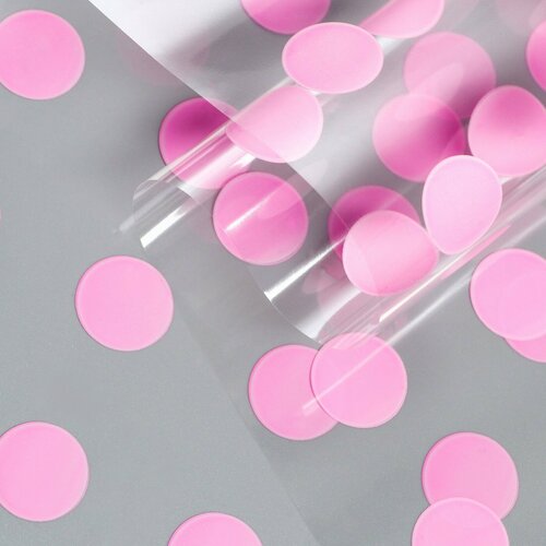 Пленка цветная Горох розовая 07 х 76 м 40 мкм 200 гр 514₽