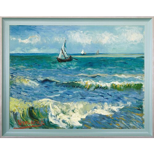 Репродукция картины В Ван Гог Морской пейзаж у Сент-Мари-де-ла-Мер 53х66 8700₽