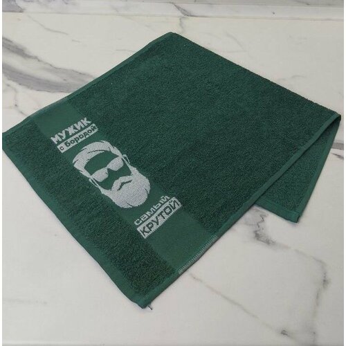 Полотенце кухонное С бородой Тёмно-зеленый