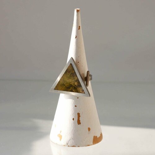 Кольцо Медведик Арт, дерево, безразмерное, хаки