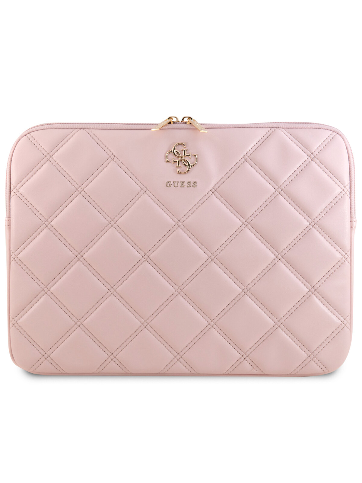 Guess для ноутбуков 13"/14" чехол Sleeve Quilted 4G metal logo with Zipper Pink