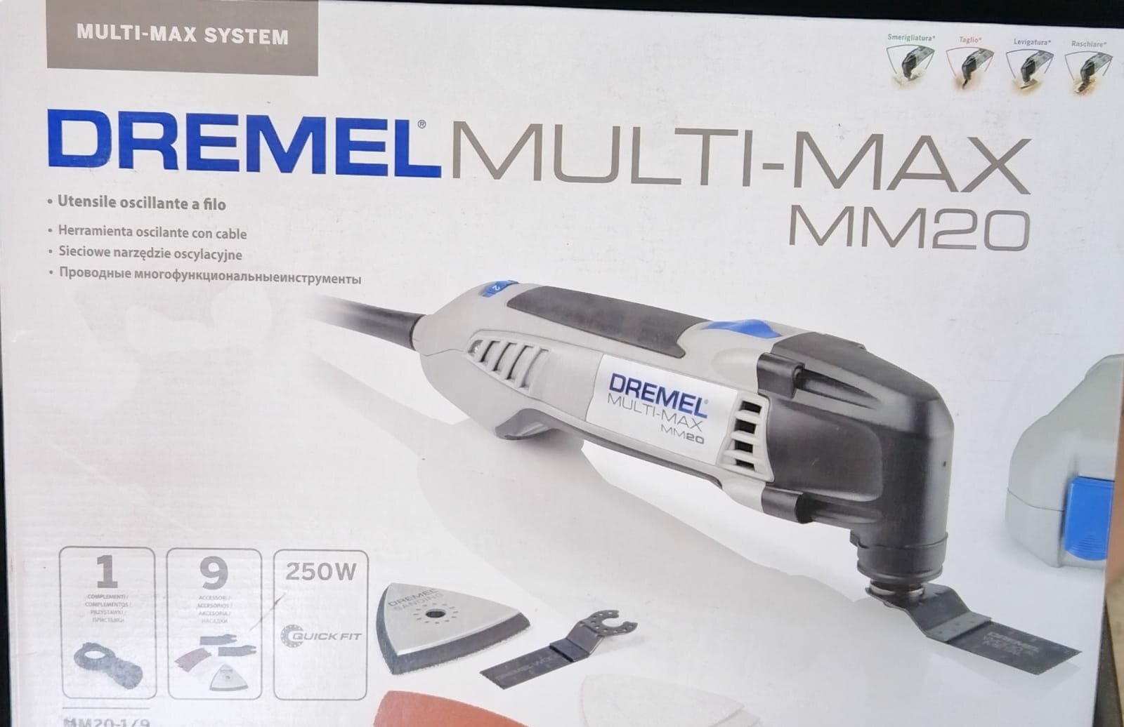 Реноватор Dremel Multi-Max MM20-1/9, 250 Вт