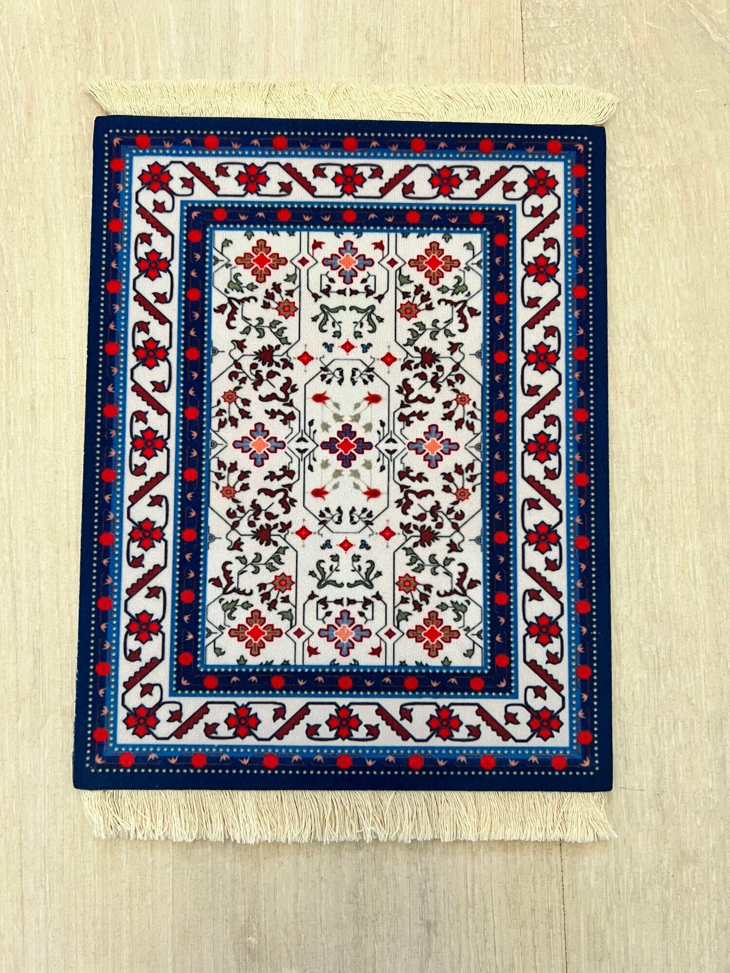 Коврик для мыши "ковёр", компьютерный коврик "бабушкин ковёр" (27x18 см) , бордовый