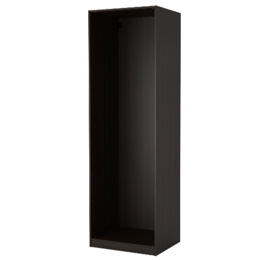 Каркас мебельный пакс 75x58x236 см, каркас гардероба, черно-коричневый
