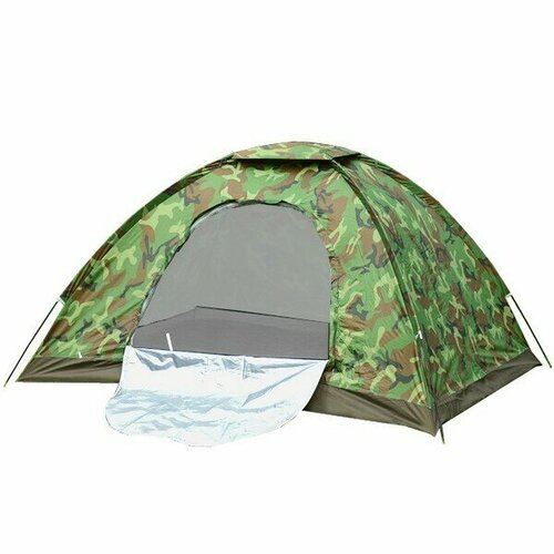 Палатка туристическая Ангара-3 однослойная, 200*200*130 см, цвет хаки палатка туристическая катунь 2 однослойная зонтичного типа 200 150 110 см