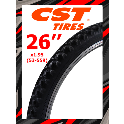 Велопокрышка CST 26x1.95 (53-559) C1040 черный RTRR26195001 покрышка cst c1040 26x 1 95 rtrr26195001